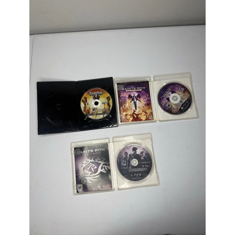 Saints Row 2 The Third Gat Out of Hell Sony PlayStation 3 PS3 Game Lot 3 Tested